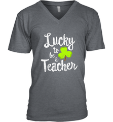 Teacher St. Patrick's Day Shirt, Lucky To Be A Teacher Men's V-Neck Men's V-Neck - HHHstores