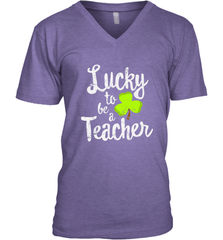 Teacher St. Patrick's Day Shirt, Lucky To Be A Teacher Men's V-Neck Men's V-Neck - HHHstores
