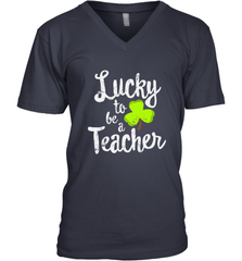 Teacher St. Patrick's Day Shirt, Lucky To Be A Teacher Men's V-Neck Men's V-Neck - HHHstores