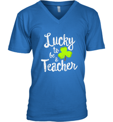 Teacher St. Patrick's Day Shirt, Lucky To Be A Teacher Men's V-Neck Men's V-Neck - HHHstores
