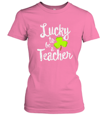 Teacher St. Patrick's Day Shirt, Lucky To Be A Teacher Women's T-Shirt Women's T-Shirt - HHHstores
