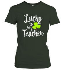 Teacher St. Patrick's Day Shirt, Lucky To Be A Teacher Women's T-Shirt Women's T-Shirt - HHHstores