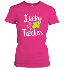 Teacher St. Patrick's Day Shirt, Lucky To Be A Teacher Women's T-Shirt Women's T-Shirt - HHHstores