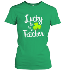 Teacher St. Patrick's Day Shirt, Lucky To Be A Teacher Women's T-Shirt Women's T-Shirt - HHHstores