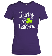 Teacher St. Patrick's Day Shirt, Lucky To Be A Teacher Women's T-Shirt Women's T-Shirt - HHHstores
