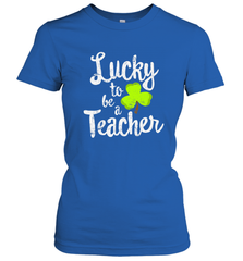 Teacher St. Patrick's Day Shirt, Lucky To Be A Teacher Women's T-Shirt Women's T-Shirt - HHHstores