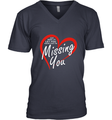 Lover Love Quote Just Want to Let You Know I'm Missing You Men's V-Neck Men's V-Neck - HHHstores