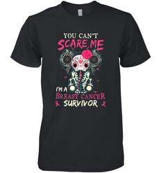 You can't Scare Me I'm Breast Cancer Survivor Elephant Funny Men's Premium T-Shirt