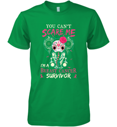 You can't Scare Me I'm Breast Cancer Survivor Elephant Funny Men's Premium T-Shirt
