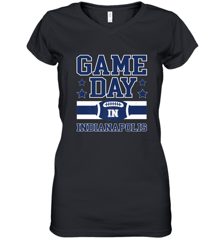NFL Indianapolis Game Day Football Home Team Women's V-Neck T-Shirt Women's V-Neck T-Shirt / Black / S Women's V-Neck T-Shirt - HHHstores