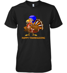 Cool Happy Thanksgiving Football Shirt Gobble Player Turkey Men's Premium T-Shirt