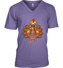 Cool Turkey Football Feathers Funny Thanksgiving Sports Gift Men's V-Neck Men's V-Neck - HHHstores