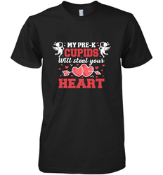 Teacher Valentine's Day Pre K Cupids Art Graphics Heart Love Men's Premium T-Shirt