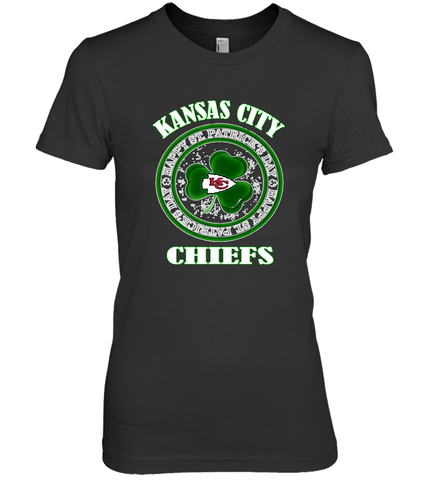 NFL Kansas City Chiefs Logo Happy St Patrick's Day Women's Premium T-Shirt Women's Premium T-Shirt / Black / XS Women's Premium T-Shirt - HHHstores