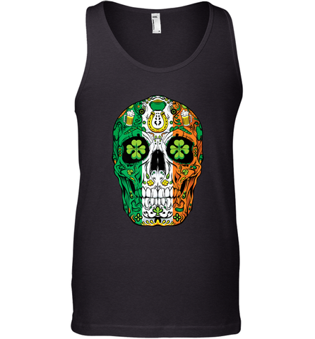 Sugar Skull Leprechaun T Shirt St Patricks Day Women Men Tee Men's Tank Top Men's Tank Top / Black / XS Men's Tank Top - HHHstores