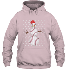 UGLY CHRISTMAS Baseball Snowman Holiday Santa Funny Men Gift Hooded Sweatshirt Hooded Sweatshirt - HHHstores