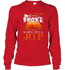 My Broom Broke So Now I Drive A Jeep Funny Witch Halloween Long Sleeve T-Shirt Long Sleeve T-Shirt - HHHstores