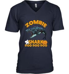 Zombie Shark Doo Doo Doo Halloween Shake Costume Lover Gifts Men's V-Neck Men's V-Neck - HHHstores