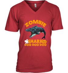 Zombie Shark Doo Doo Doo Halloween Shake Costume Lover Gifts Men's V-Neck Men's V-Neck - HHHstores