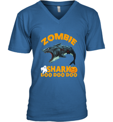 Zombie Shark Doo Doo Doo Halloween Shake Costume Lover Gifts Men's V-Neck Men's V-Neck - HHHstores
