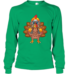 Cool Turkey Football Feathers Funny Thanksgiving Sports Gift Long Sleeve T-Shirt Long Sleeve T-Shirt - HHHstores