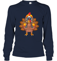 Cool Turkey Football Feathers Funny Thanksgiving Sports Gift Long Sleeve T-Shirt Long Sleeve T-Shirt - HHHstores