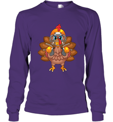Cool Turkey Football Feathers Funny Thanksgiving Sports Gift Long Sleeve T-Shirt Long Sleeve T-Shirt - HHHstores