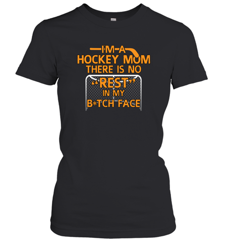 Im A hockey Mom Design Women's T-Shirt Women's T-Shirt / Black / XS Women's T-Shirt - HHHstores
