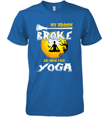 My Broom Broke So Now I Go Yoga Funny Halloween Costume Gift Men's Premium T-Shirt Men's Premium T-Shirt - HHHstores