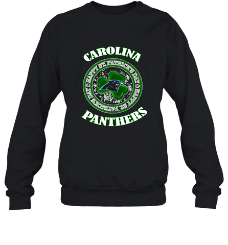NFL Carolina Panthers Logo Happy St Patrick's Day Crewneck Sweatshirt Crewneck Sweatshirt / Black / S Crewneck Sweatshirt - HHHstores