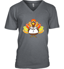 Cool Thanksgiving Football Shirt _ Gobble Player Turkey Gift Men's V-Neck Men's V-Neck - HHHstores