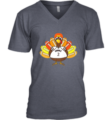 Cool Thanksgiving Football Shirt _ Gobble Player Turkey Gift Men's V-Neck Men's V-Neck - HHHstores