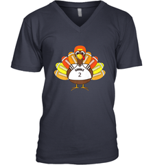 Cool Thanksgiving Football Shirt _ Gobble Player Turkey Gift Men's V-Neck Men's V-Neck - HHHstores