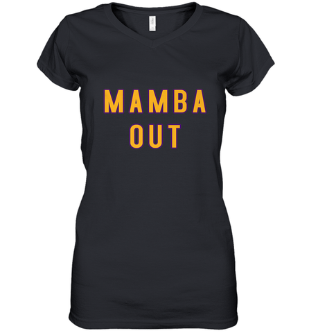 Mamba Out Limited Edition Farewell Tribute Women's V-Neck T-Shirt Women's V-Neck T-Shirt / Black / S Women's V-Neck T-Shirt - HHHstores