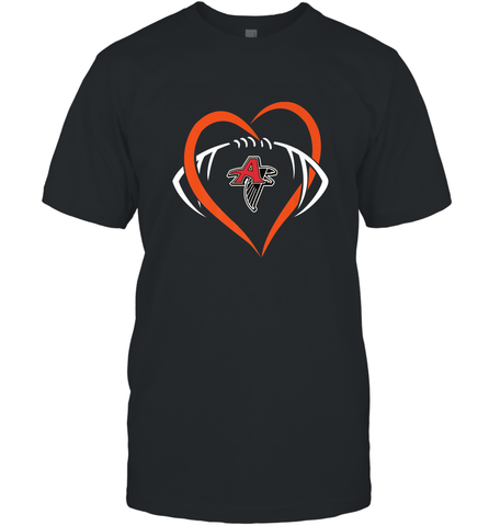 NFLAtlanta Falcons Heart Love Football Men's T-Shirt Men's T-Shirt / Black / S Men's T-Shirt - HHHstores