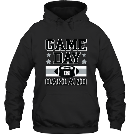 NFL Oakland Game Day Football Home Team Hooded Sweatshirt Hooded Sweatshirt / Black / S Hooded Sweatshirt - HHHstores