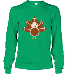 Funny Football Turkey Fall Thanksgiving Football Long Sleeve T-Shirt Long Sleeve T-Shirt - HHHstores