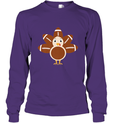 Funny Football Turkey Fall Thanksgiving Football Long Sleeve T-Shirt Long Sleeve T-Shirt - HHHstores
