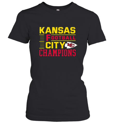 Kansas City Football Champions Vintage KC Distressed Gift Women's T-Shirt Women's T-Shirt / Black / S Women's T-Shirt - HHHstores