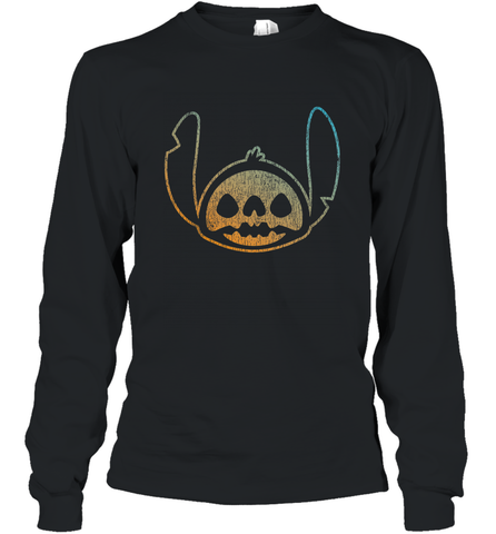 Disney Stitch Face Halloween Long Sleeve T-Shirt Long Sleeve T-Shirt / Black / S Long Sleeve T-Shirt - HHHstores