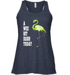 A Wee Bit Irish Today Flamingo St. Patrick's Day Women's Racerback Tank Women's Racerback Tank - HHHstores