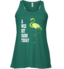 A Wee Bit Irish Today Flamingo St. Patrick's Day Women's Racerback Tank Women's Racerback Tank - HHHstores