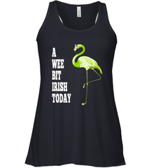 A Wee Bit Irish Today Flamingo St. Patrick's Day Women's Racerback Tank Women's Racerback Tank - HHHstores