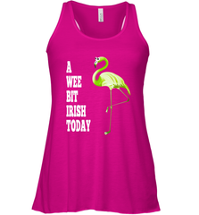 A Wee Bit Irish Today Flamingo St. Patrick's Day Women's Racerback Tank Women's Racerback Tank - HHHstores