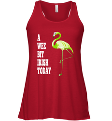 A Wee Bit Irish Today Flamingo St. Patrick's Day Women's Racerback Tank