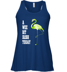 A Wee Bit Irish Today Flamingo St. Patrick's Day Women's Racerback Tank Women's Racerback Tank - HHHstores