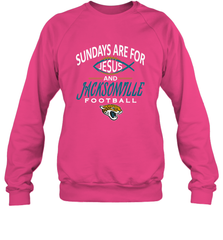 Sundays Are For Jesus and Jacksonville Funny Football Crewneck Sweatshirt Crewneck Sweatshirt - HHHstores