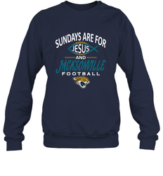 Sundays Are For Jesus and Jacksonville Funny Football Crewneck Sweatshirt