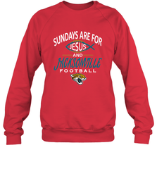 Sundays Are For Jesus and Jacksonville Funny Football Crewneck Sweatshirt Crewneck Sweatshirt - HHHstores