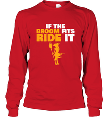 If the broom fits, ride it funny Halloween Witch Long Sleeve T-Shirt Long Sleeve T-Shirt - HHHstores